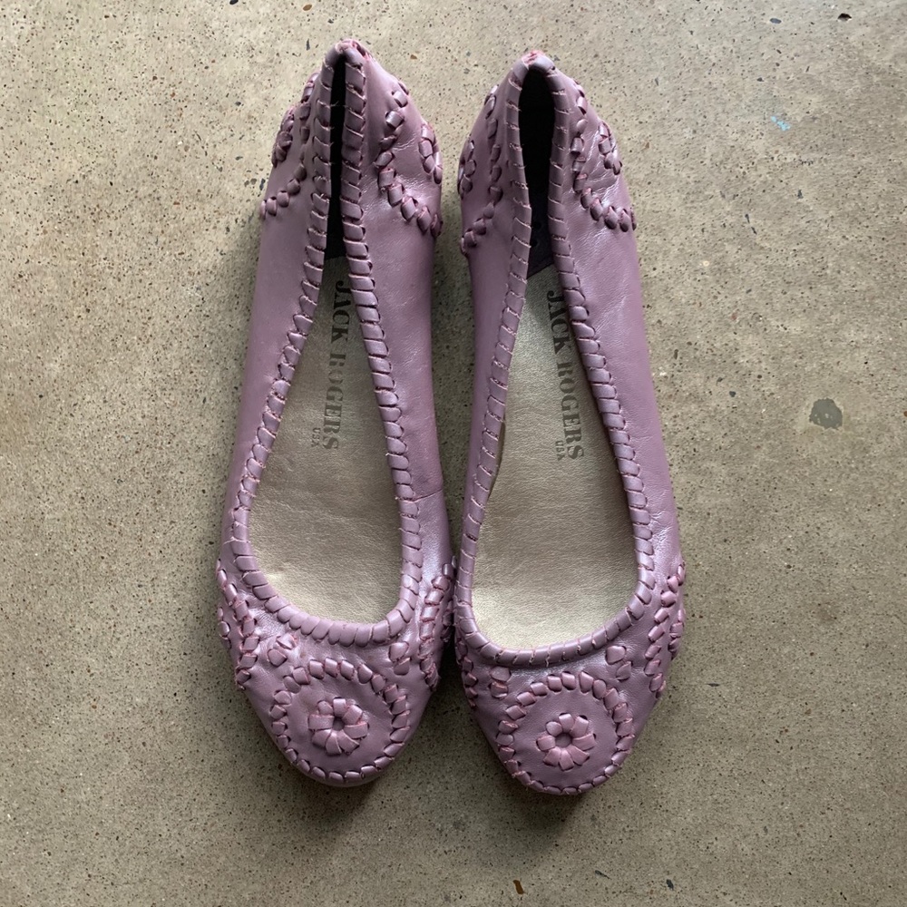 Lavender Jack Rogers flats size 8.5